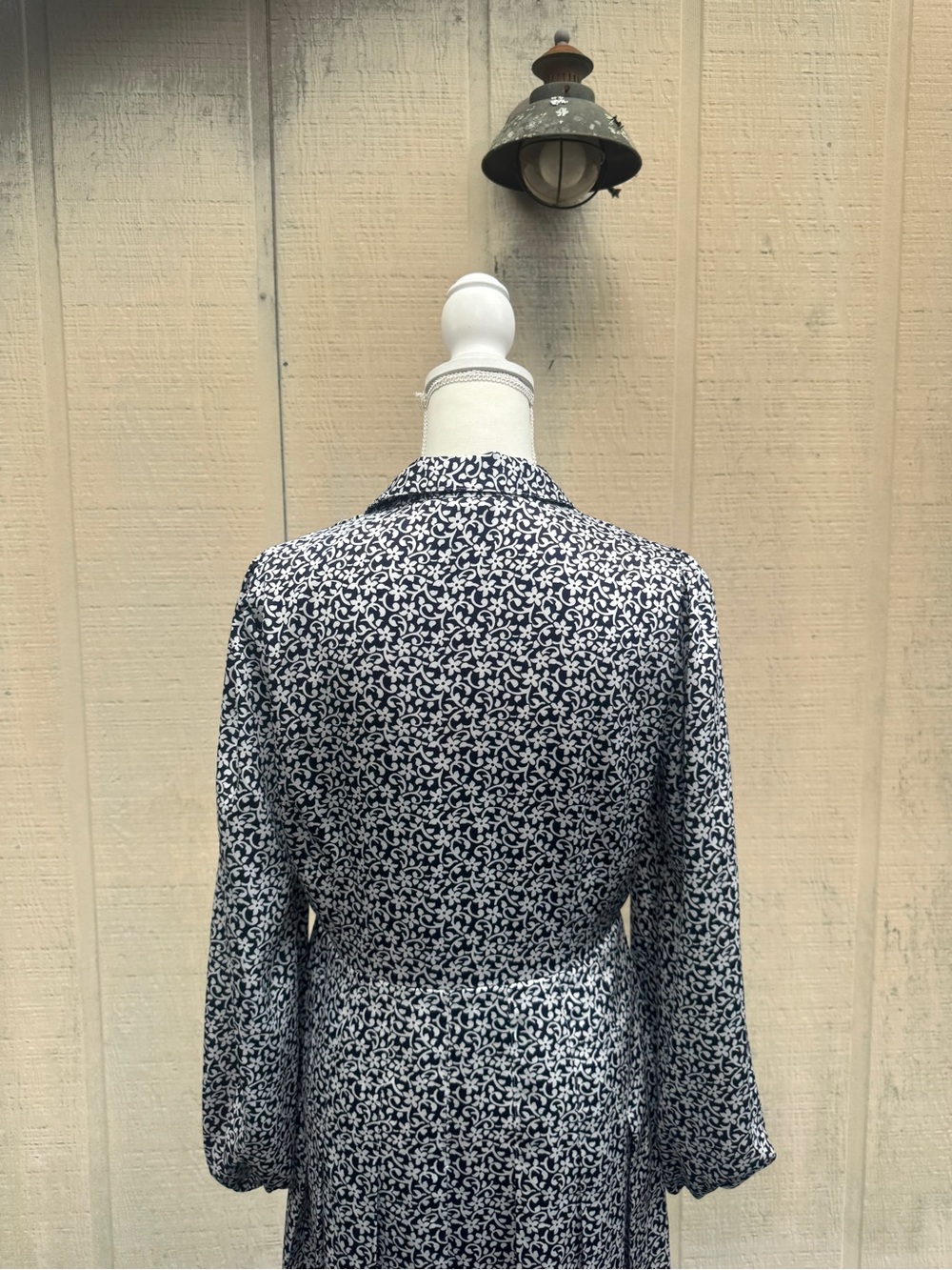 Boden Navy and White Floral Midi Shirt Dress - Picture 7 of 14